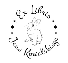 Królik - wzór ex libris Exlibris wzór królik