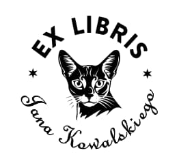 Kot - wzór ex libris Exlibris wzór kot