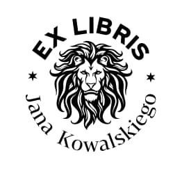 Lew - wzór ex libris Exlibris wzór lew